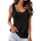 Vest U Neck Loose Rib Outer Top T Shirt Women's