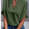 Summer Short-sleeved Chiffon Shirt New V-neck Shirt Women's Casual Versatile Clothing