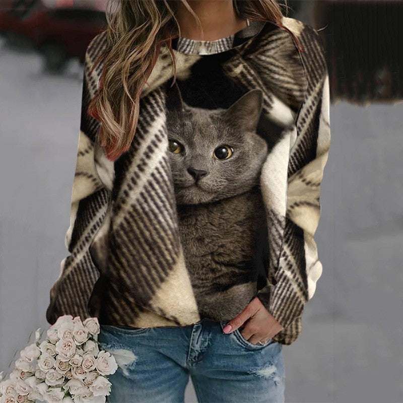 Women's Pullover Round Neck Irregular Sweater